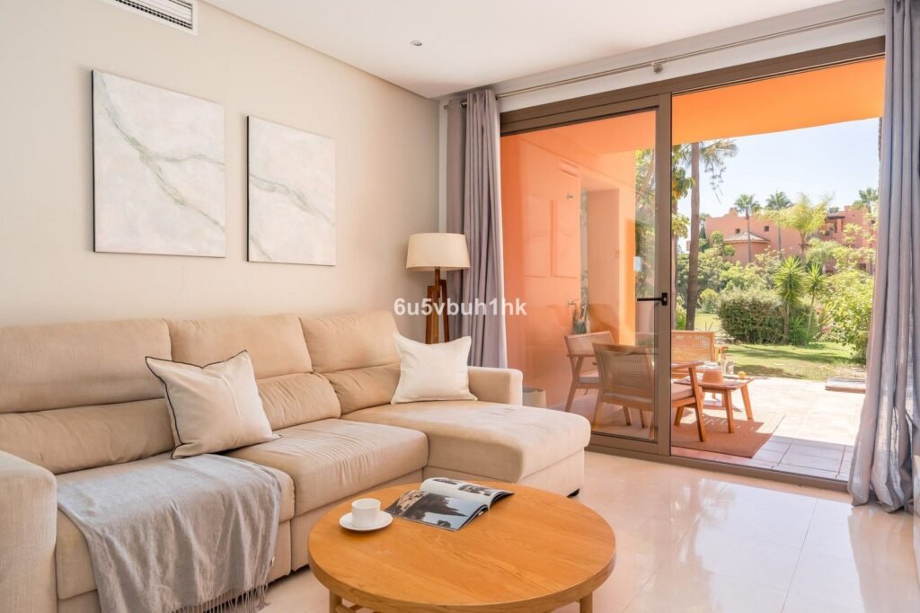 2 Bed Ground Floor Apartment for Sale in Estepona – Terrace by Pool