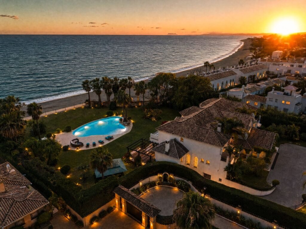 9 Bed Detached Villa for Sale in Estepona – Beachfront Mansion with Pool