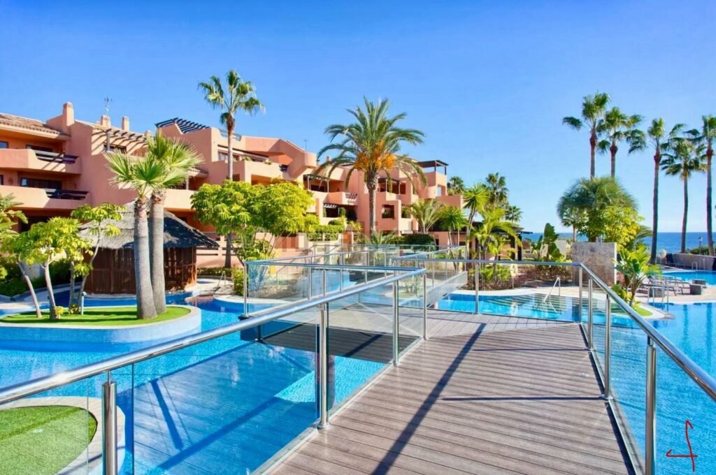 3 Bed Ground Floor Apartment for Sale in New Golden Mile – Beachfront with Pool & Gym